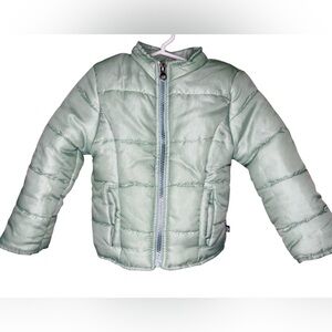 Girls pale green puffer jacket 3T